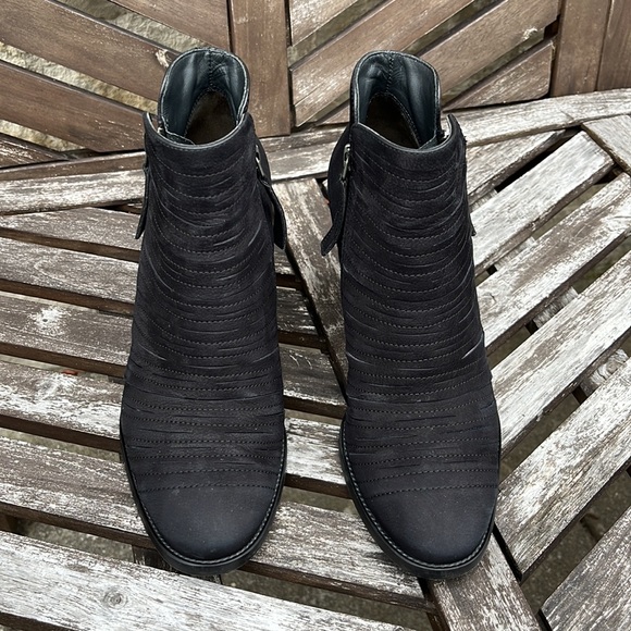 Paul Green Malibu Sliced Zip Bootie Black Nubuck Leather, Size 6.5 US - Picture 4 of 11